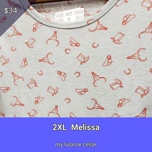 Melissa top lularoe gray print